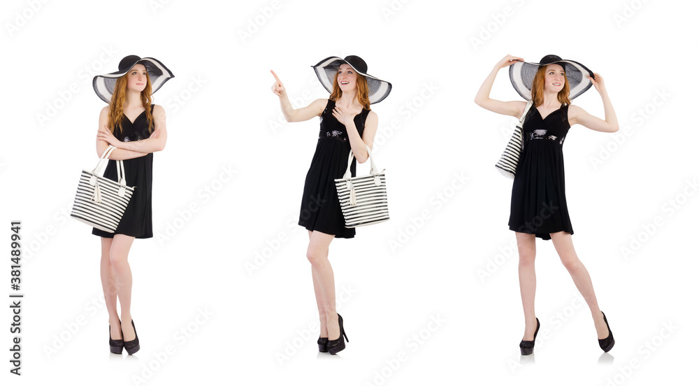 Fototapeta premium Woman with bag in fashion concept