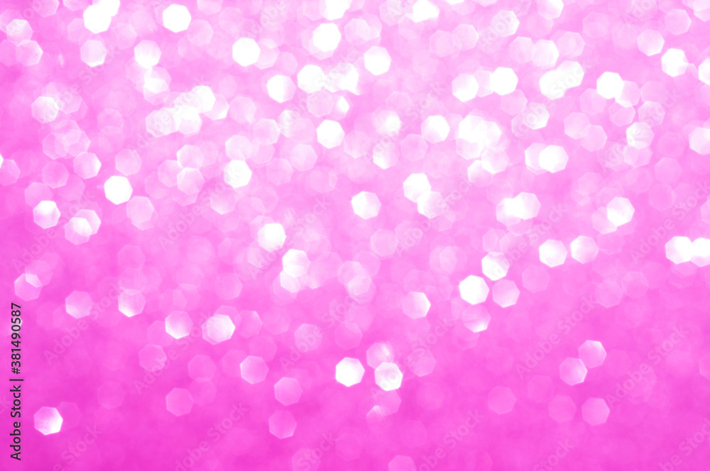 Colorful abstract blurred pink background, fuchsia glitter texture christmas