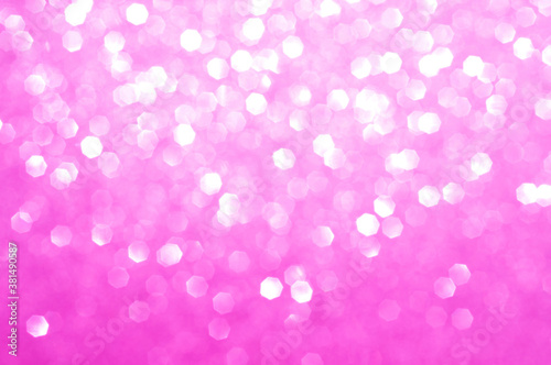 Colorful abstract blurred pink background, fuchsia glitter texture christmas