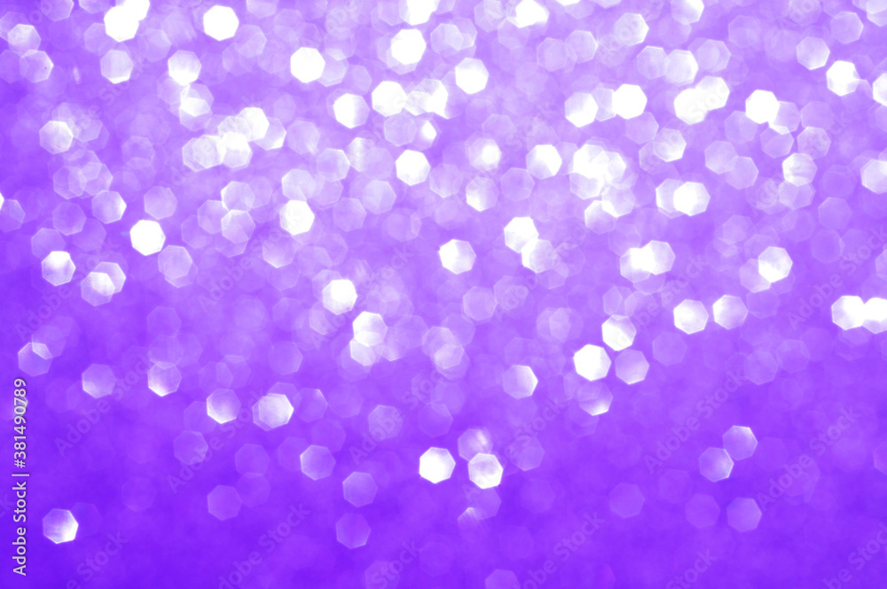 Colorful abstract blurred purple background, violet glitter texture christmas
