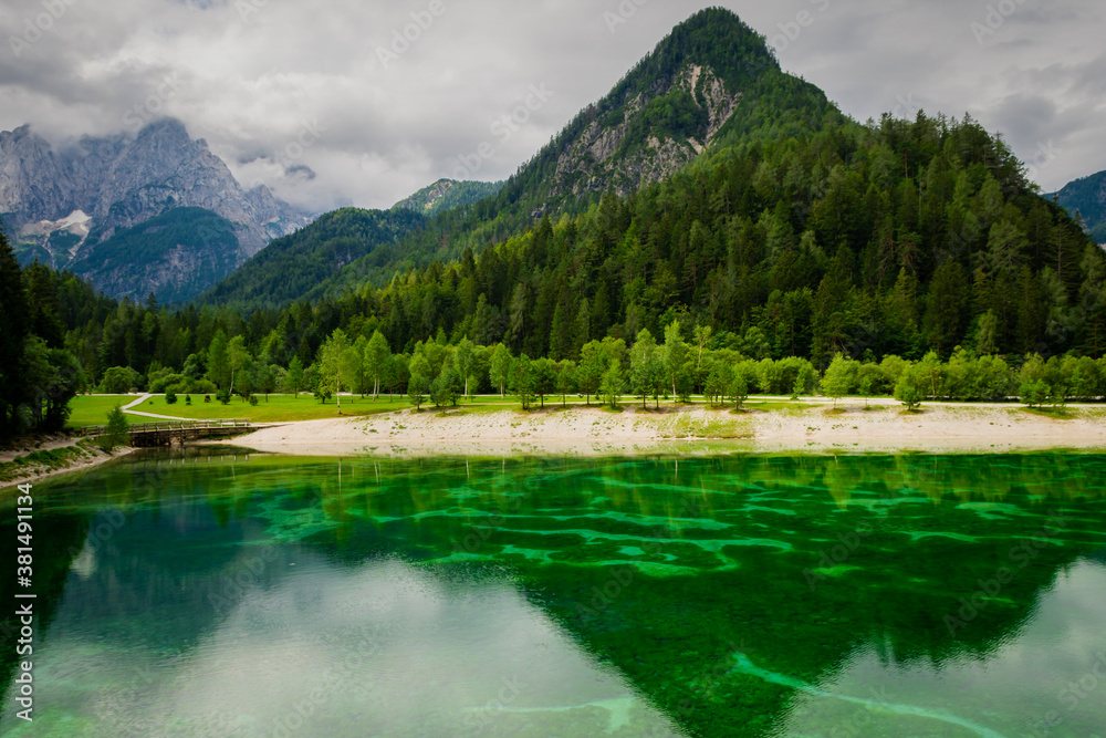 Jasna Lake near Kranjska gora, Triglav National park Slovenia.