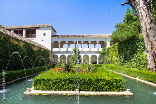 Patio de la Acequia La Alhambra, Granada, Spain