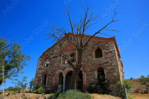 Ruins of the historical Germiyan Church. Silivri, Turkey. It was built in 1836 for Greek Orthodox. It was not used in the years after 1923. Turkey