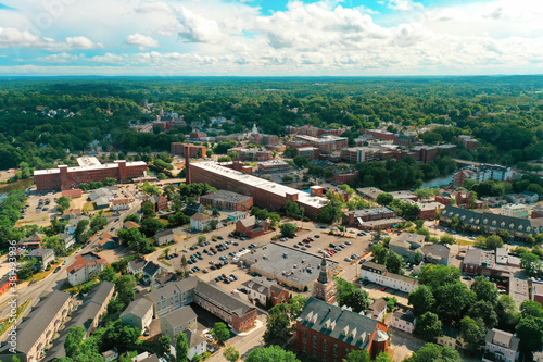 Aerial Drone Photography Of Downtown Dover  NH  New Hampshire  During The Summer