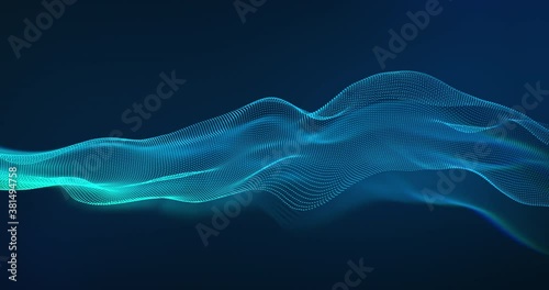 Abstract wave technology background with blue led light. corporate, digital network concept.