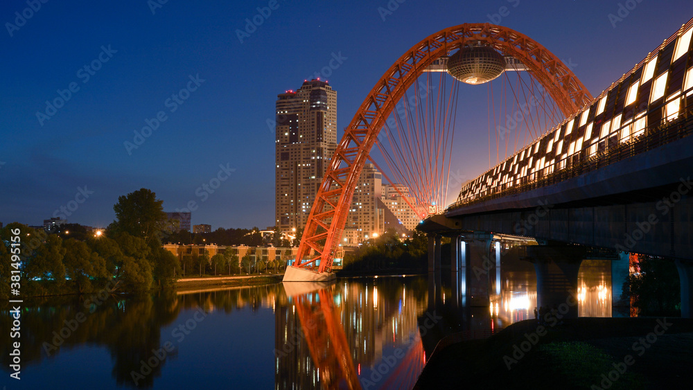 Naklejka premium bridge over river