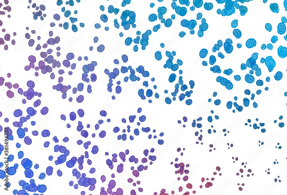 Light Blue, Red vector template with bubble shapes.