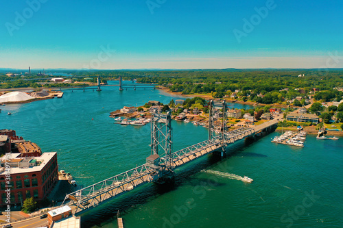 Aerial Drone Photography Of Downtown Portsmouth, NH (New Hampshire) During The Summer © Loud Canvas Media