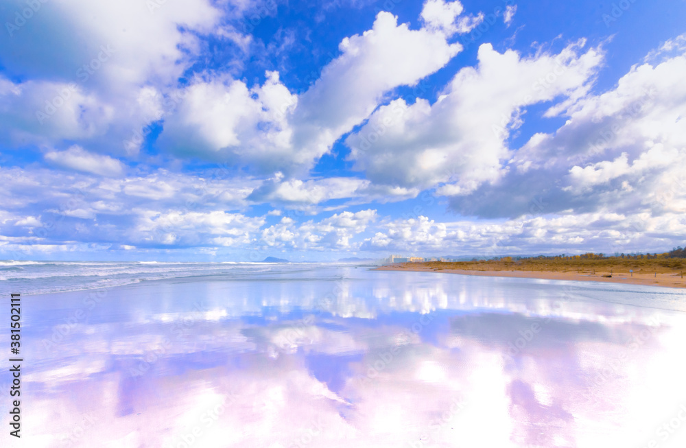 Fototapeta premium Reflejos de cielo y tierra. Reflections of heaven and earth 