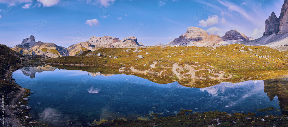 Landscape at The Three Peaks Of Lavaredo in Italy Landscape at The Three Peaks Of Lavaredo in Italy
