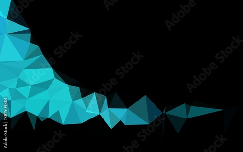 Light BLUE vector abstract mosaic pattern. Triangular geometric sample with gradient.  Template for a cell phone background.