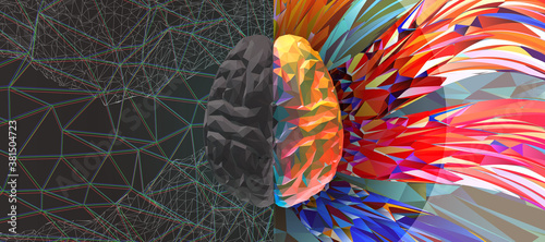 Functional and power of brain illustration