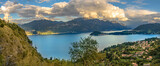 lario 04 - le ultime luci sul lago di Como, con nuvole e Bellagio sullo sfondo 
