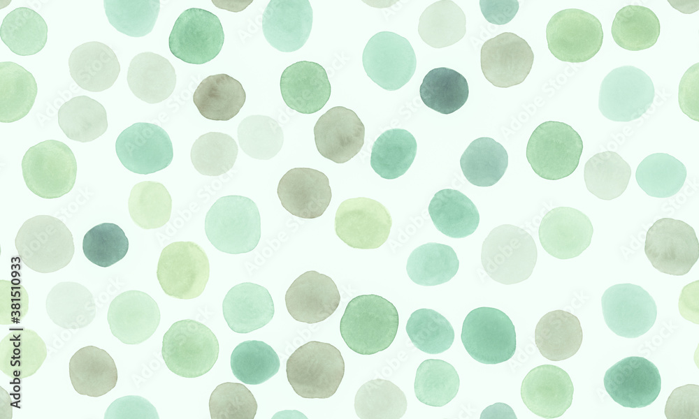 Seamless Circle Template. Watercolor Greenery Seamless Circle Template. Watercolor Greenery