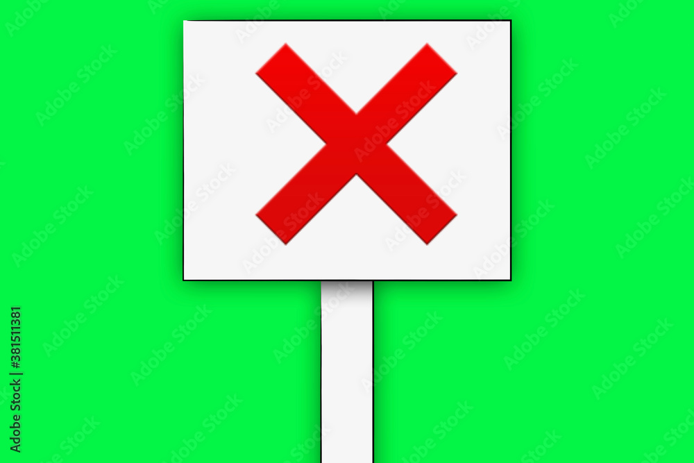 Obraz premium Xのプラカード