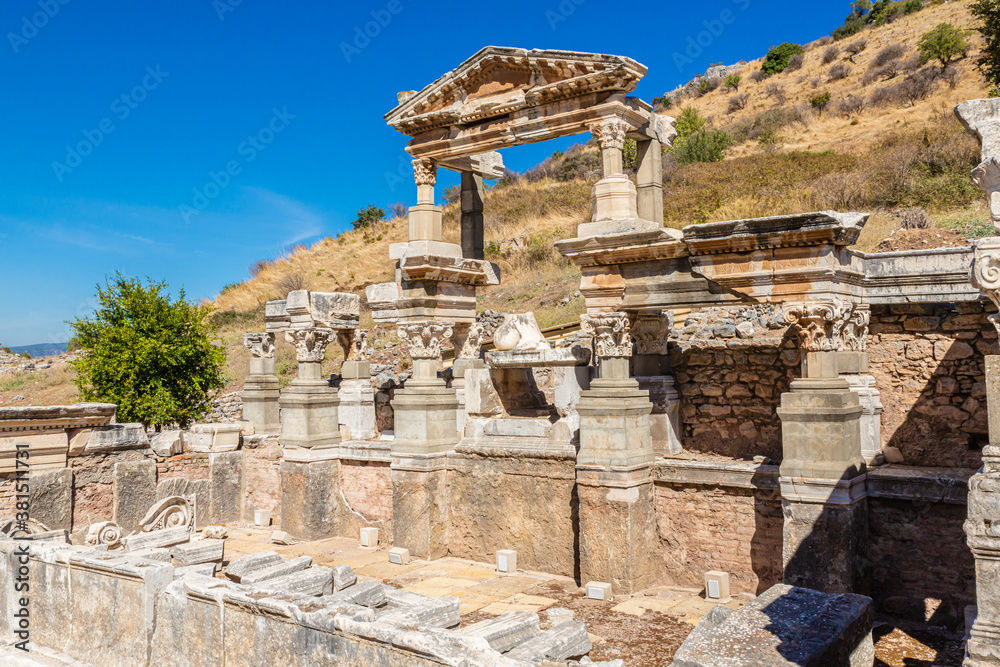 Excavations of Ephesus, old Greek city in Turkey