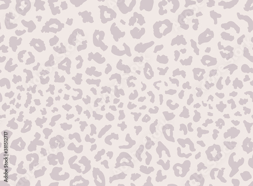 Seamless leopard fur pattern. Fashionable wild leopard print background. Modern panther animal fabric textile print design. Stylish vector light illustration