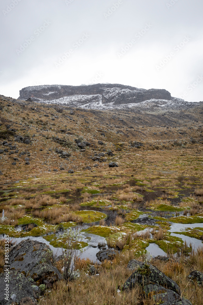 Lakes and mountains in Los Nevados national natural park in Colombia Lakes and mountains in Los Nevados national natural park in Colombia