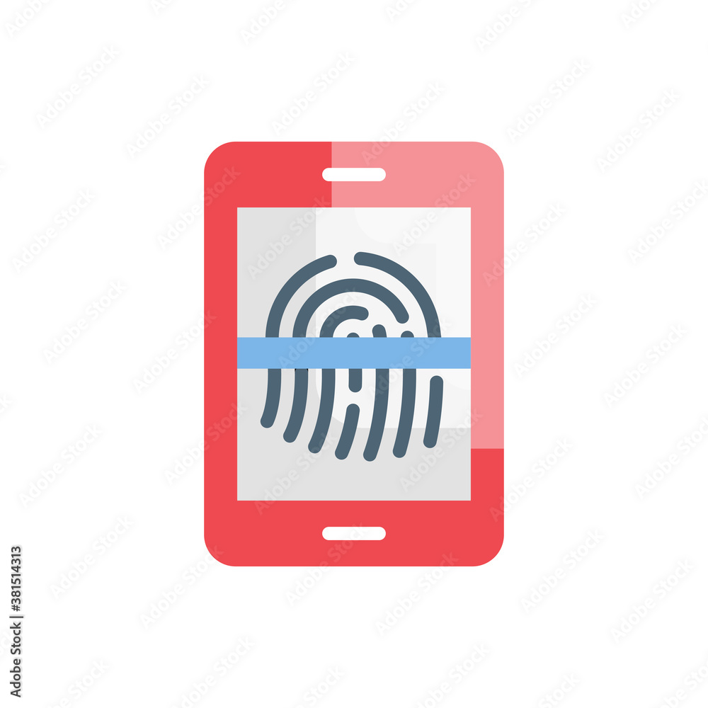 Access Control Flat Icon Style Illustration. Access Control Flat Icon Style Illustration.