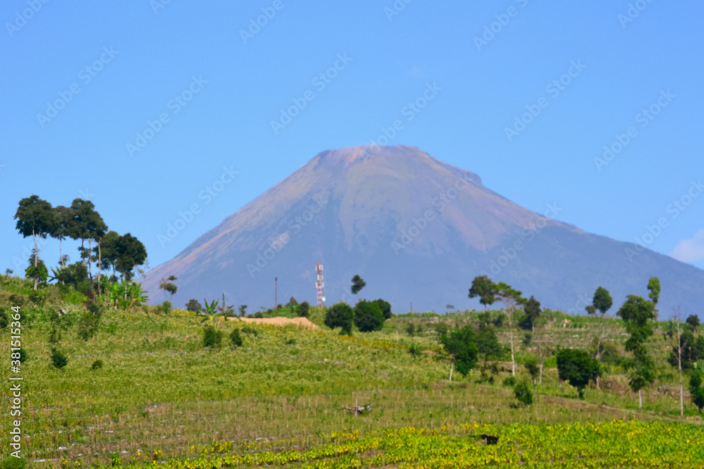 mount Sindoro in central java, indonesia