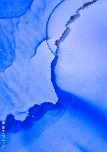 Blue Fluid Wallpaper. Creative Alcohol Ink 