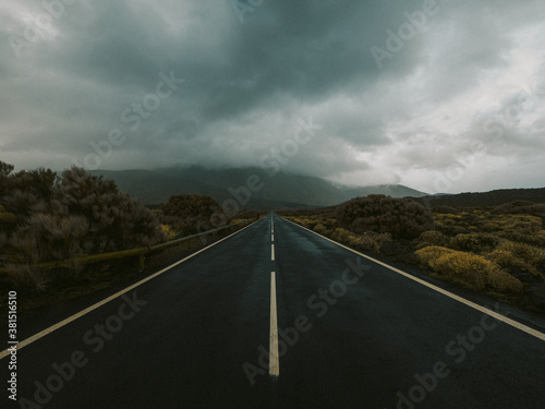 storm over the road