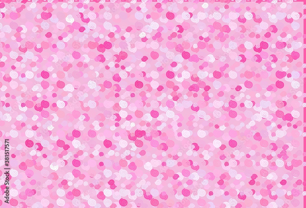 Light Pink, Blue vector template with bubble shapes. Light Pink, Blue vector template with bubble shapes.