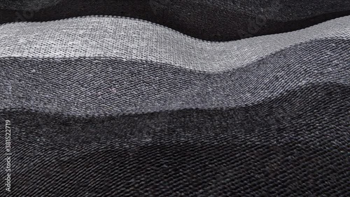 Wallpaper Mural background of swaying dark fabric with stripes. 3d render Torontodigital.ca