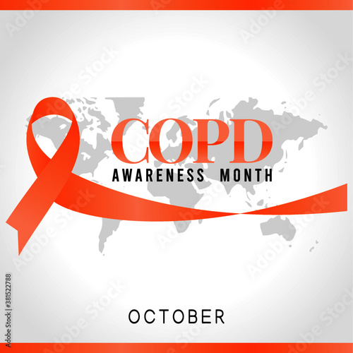 Vector graphic of COPD awareness month good for COPD awareness month celebration. flat design. flyer design.flat illustration.