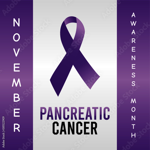 vector graphic of pancreatic cancer awareness month good for pancreatic cancer awareness month celebration. flat design. flyer design.flat illustration.