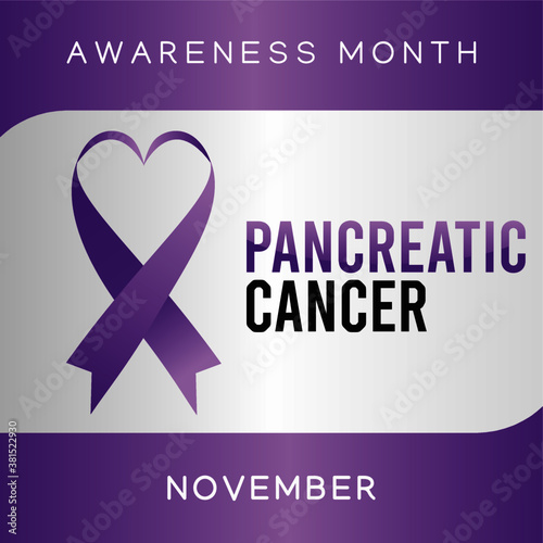 vector graphic of pancreatic cancer awareness month good for pancreatic cancer awareness month celebration. flat design. flyer design.flat illustration.