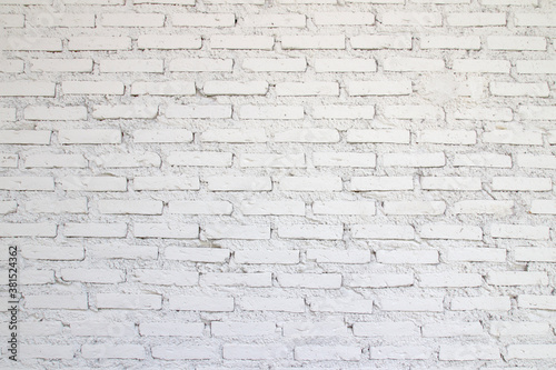 Modern white brick wall texture for background