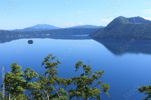 Blue lake in the mountains