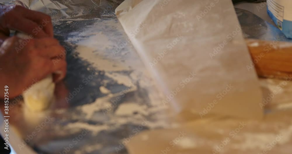 Dough being rolled into long thin strands to braid into challah. Dough being rolled into long thin strands to braid into challah.