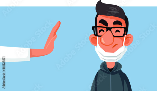Social Distancing from a Person Not Wearing Face Mask