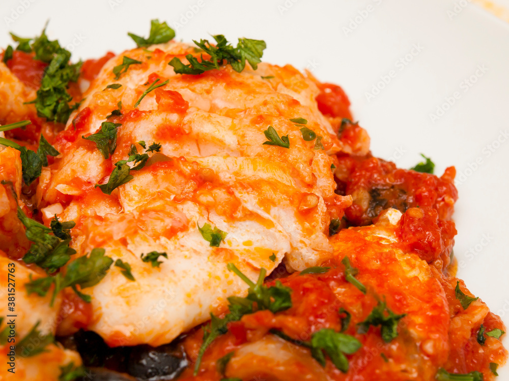 Baccalà alla napoletana - neapolitan cod with tomato sauce