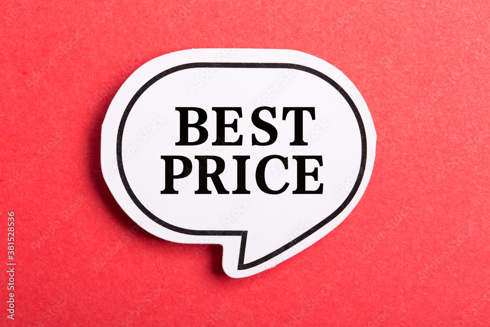 Best Price Speech Bubble Isolated On Red Background Best Price Speech Bubble Isolated On Red Background