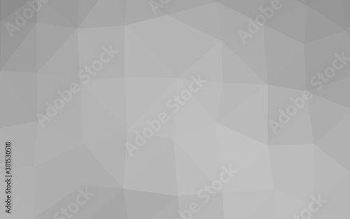Light Silver, Gray vector shining triangular pattern. A sample with polygonal shapes. Textured pattern for background.