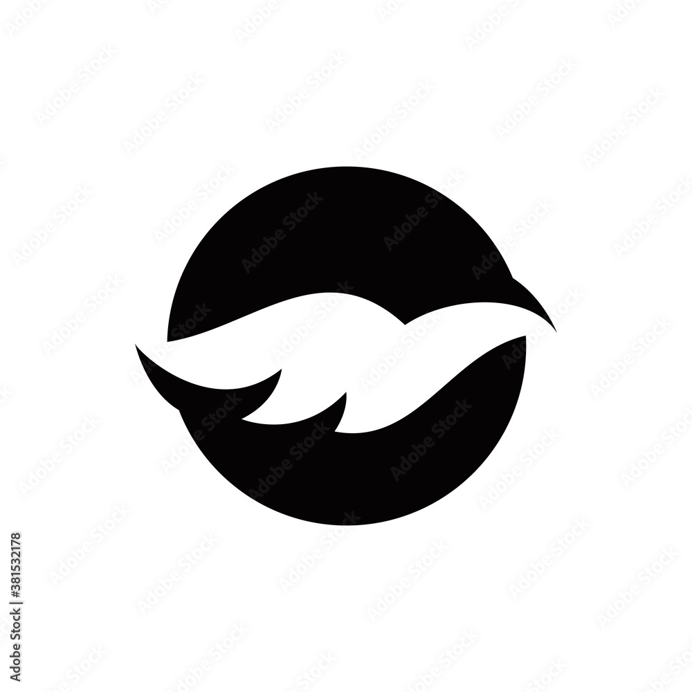 Black Bird vector logo design. Bird icon Black Bird vector logo design. Bird icon