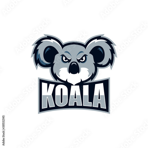 Koala E Sport Gaming Logo. Koala vector illustration.