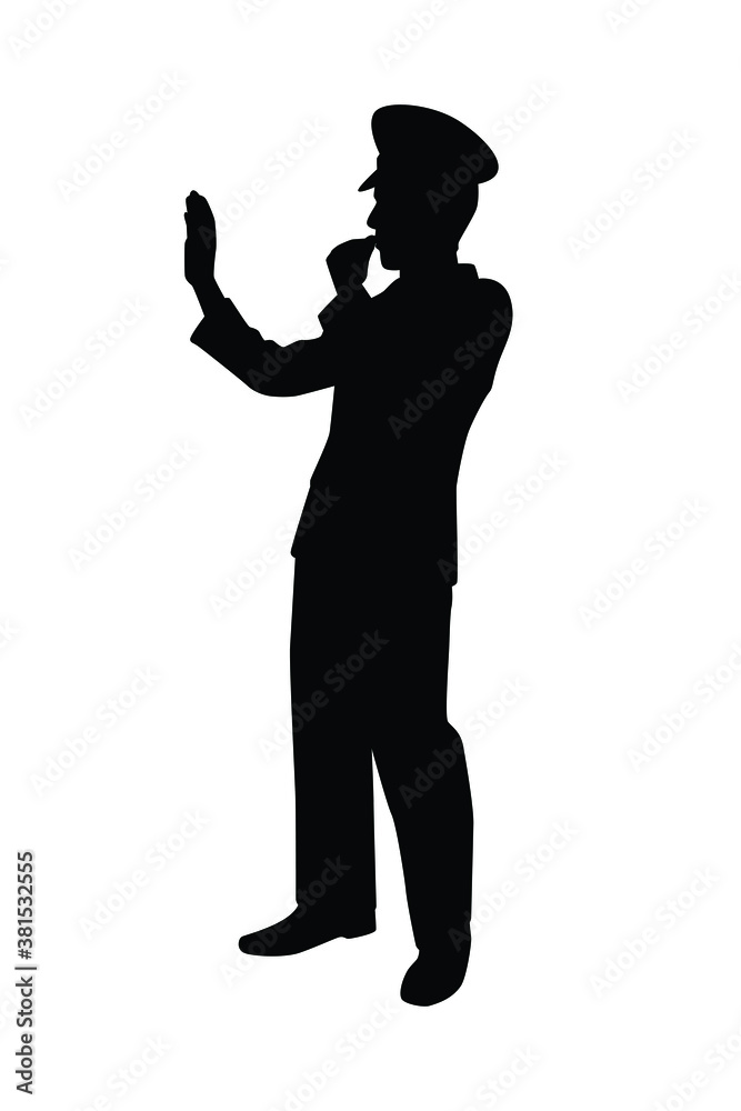 Security guard silhouette vector Security guard silhouette vector