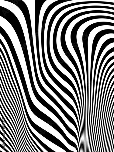 Distortion. Black and White Abstract backgrounds with lines to create unusual textures.