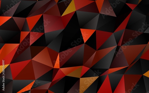 Dark Orange vector abstract mosaic backdrop. A vague abstract illustration with gradient. Brand new style for your business design.