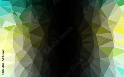 Light Green, Yellow vector abstract mosaic background. A vague abstract illustration with gradient. The best triangular design for your business.