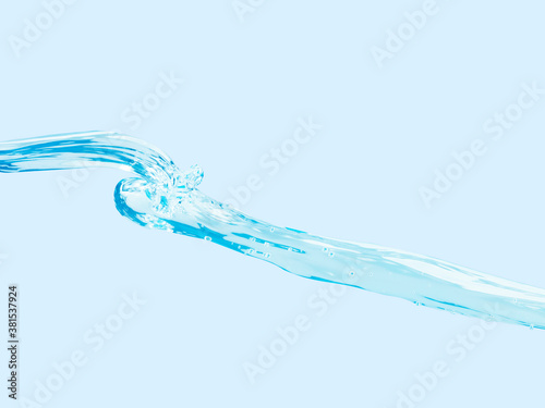 pure water wave with on blue background