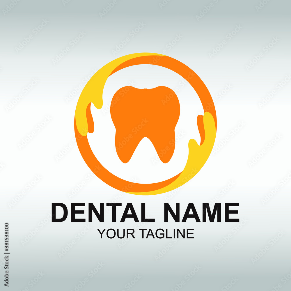 Health Dent Logo design vector template. Dental clinic Logotype concept icon.