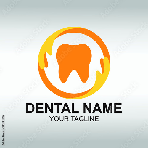 Health Dent Logo design vector template. Dental clinic Logotype concept icon.