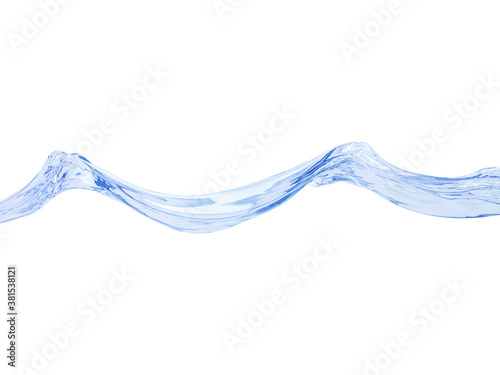 pure water wave with on white background