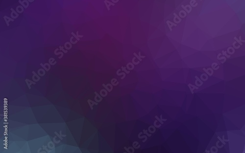 Dark Purple vector triangle mosaic texture. Colorful abstract illustration with gradient. Brand new style for your business design.