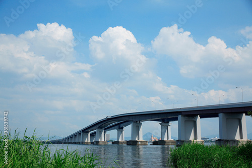 夏の琵琶湖大橋